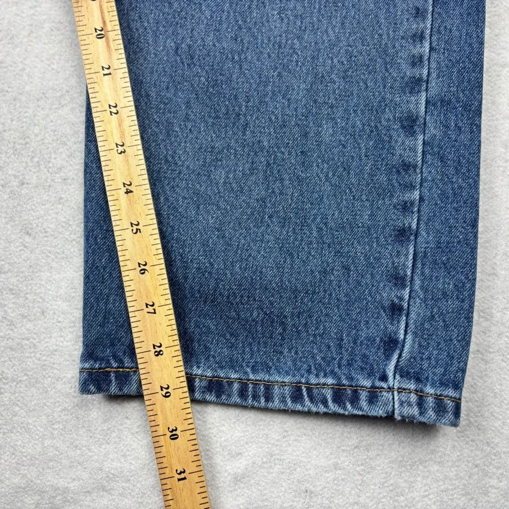 Levis 505 Mens 44x30 Regular Fit Straight Leg Medium Wash Blue Denim Jeans 44